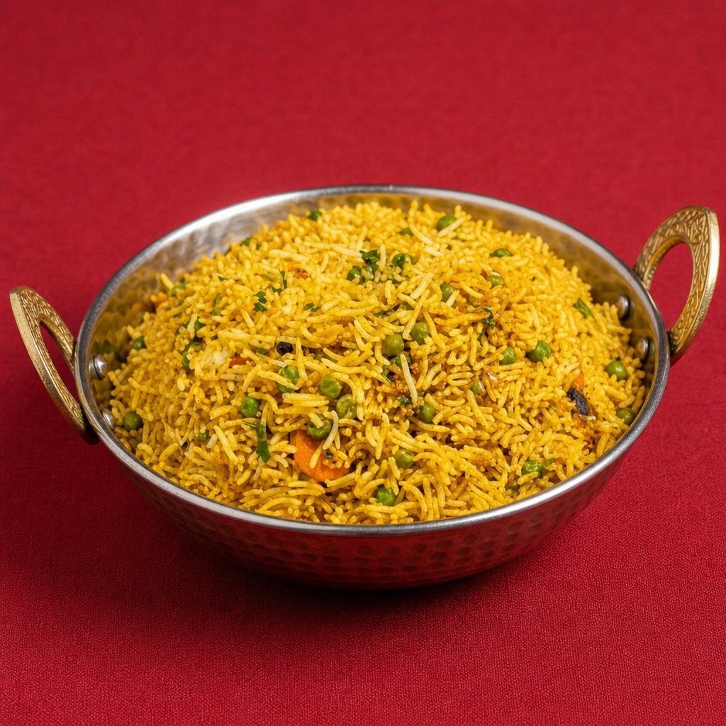 Bone-in Chicken Biryani.